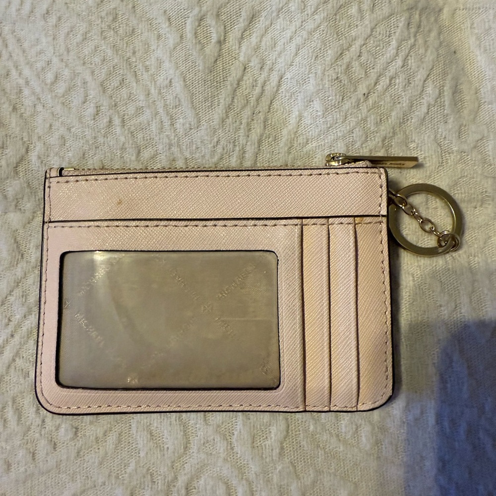Michael Kors Blush Card Holder with Gold Accents - Picture 2 of 3
